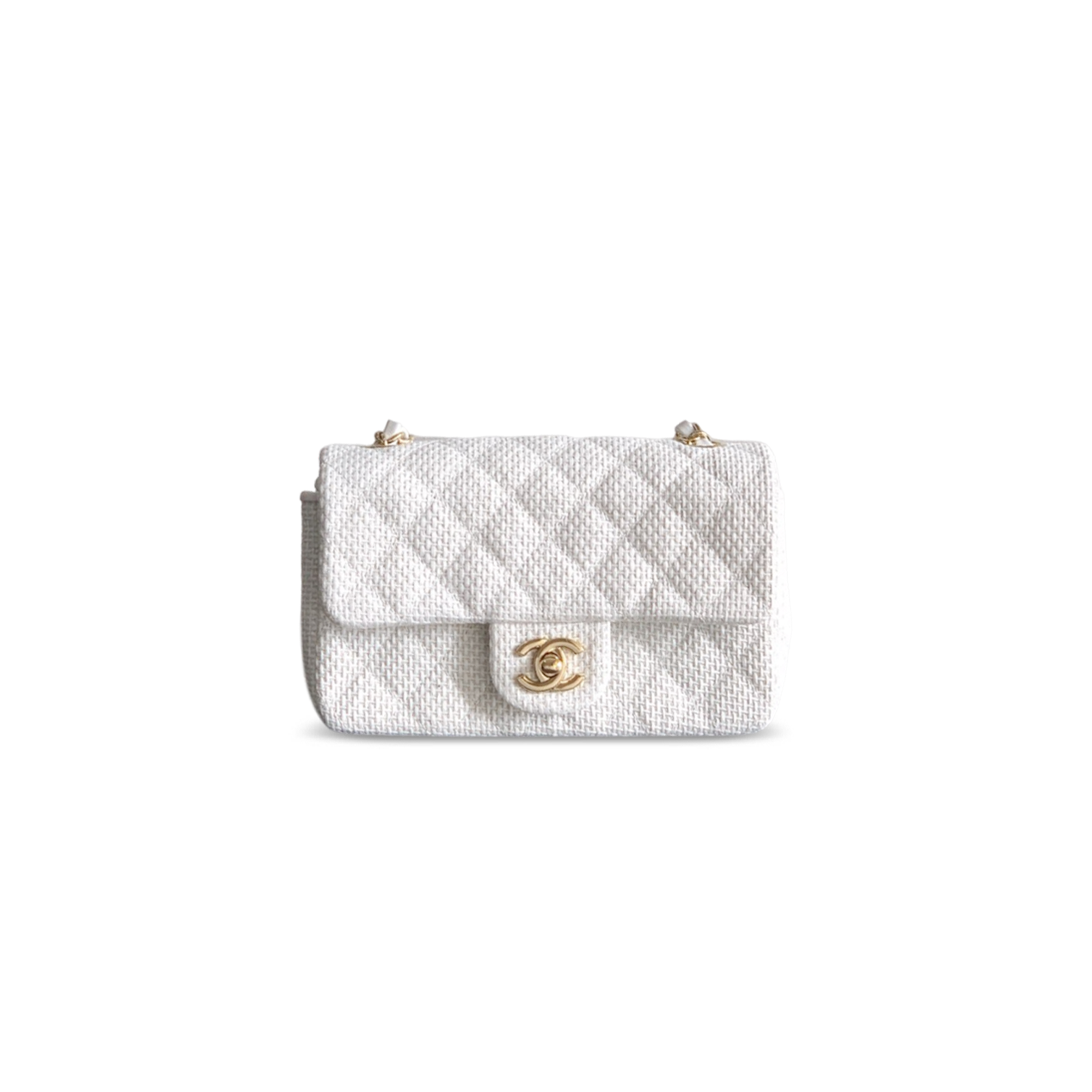 CHANEL MASTER 26C QUILTED MINI CLASSIC FLAP WOVEN BAG (20*14*8cm)